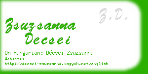 zsuzsanna decsei business card